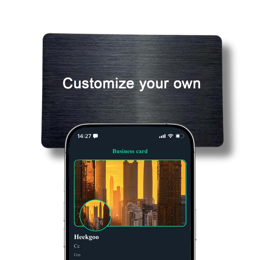 Customizable Metal Digital Business Card for Networking - NFC Digital Business Card with QR Code - Tap to Share Technology - No App or Subscription Required