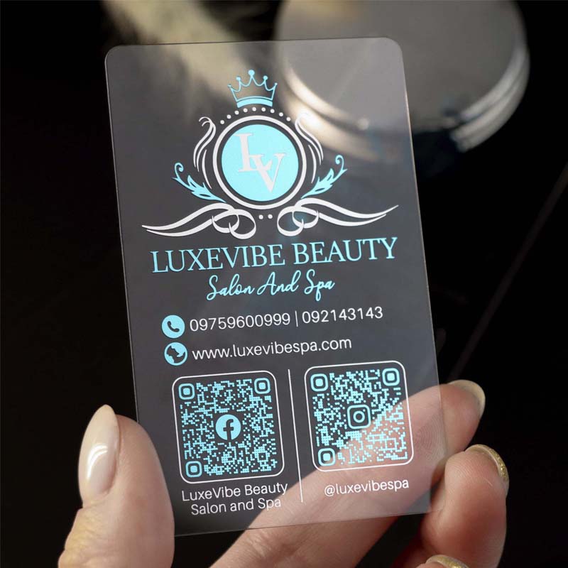 Acrylic  NFC Business Cards | Holographic Foil Print Business Cards