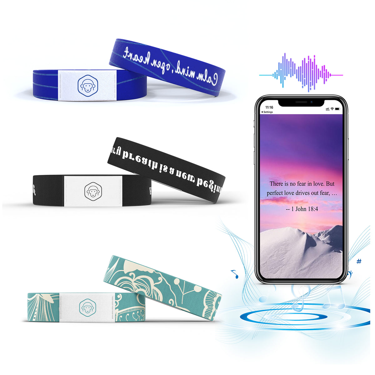bible verse bracelets(black)