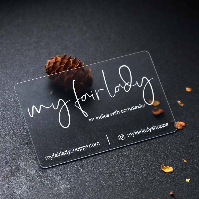Acrylic  NFC Business Cards | Holographic Foil Print Business Cards
