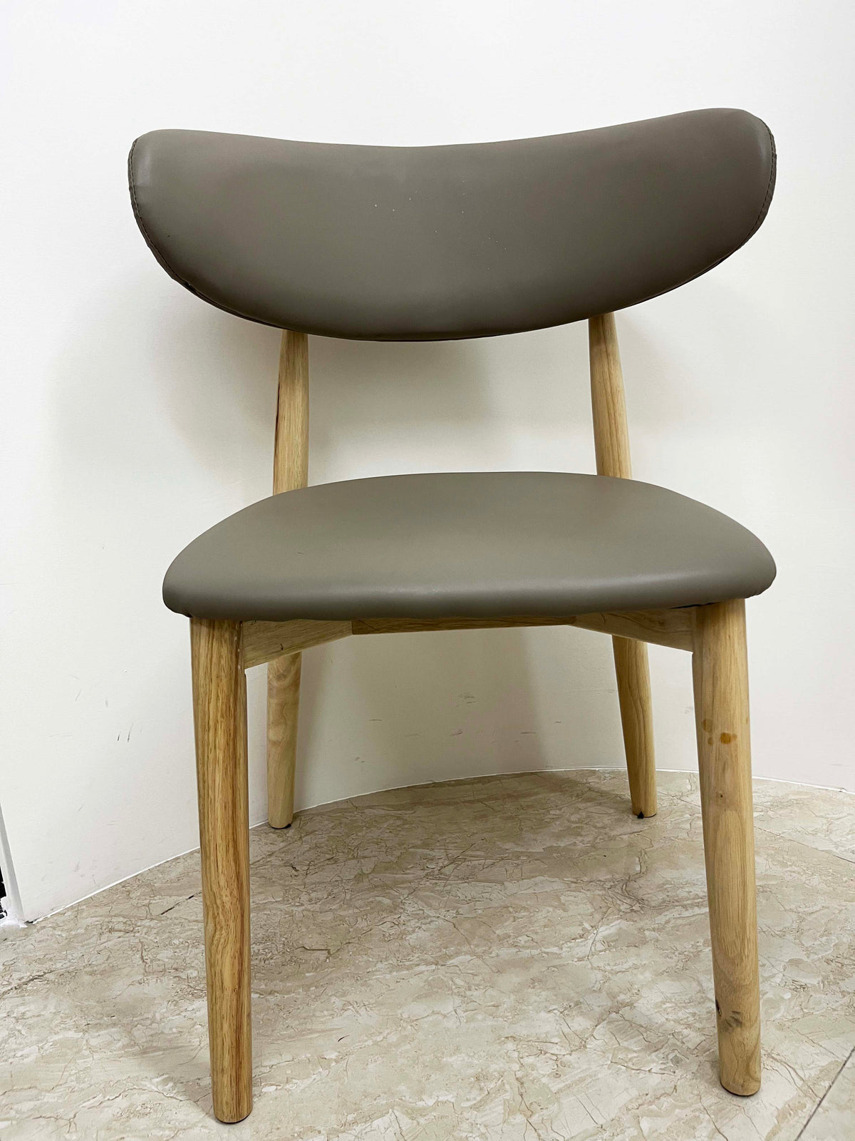 Solid wood dining chair modern simple home backrest stool office original wood color desk chair