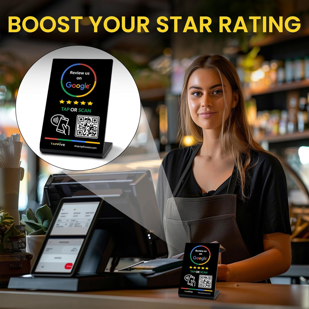 Tap Google Review Stand