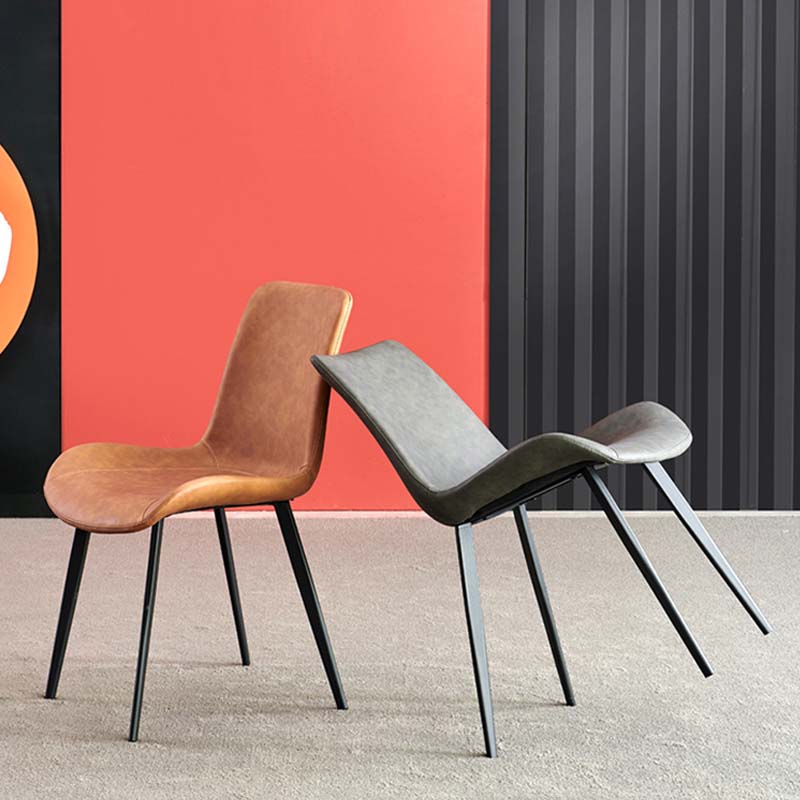 Italian modern home chair Nordic light luxury simple dining chair