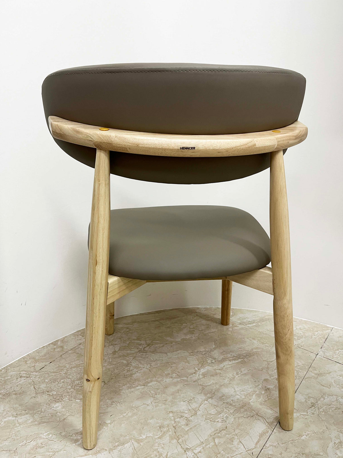 Solid wood dining chair modern simple home backrest stool office original wood color desk chair